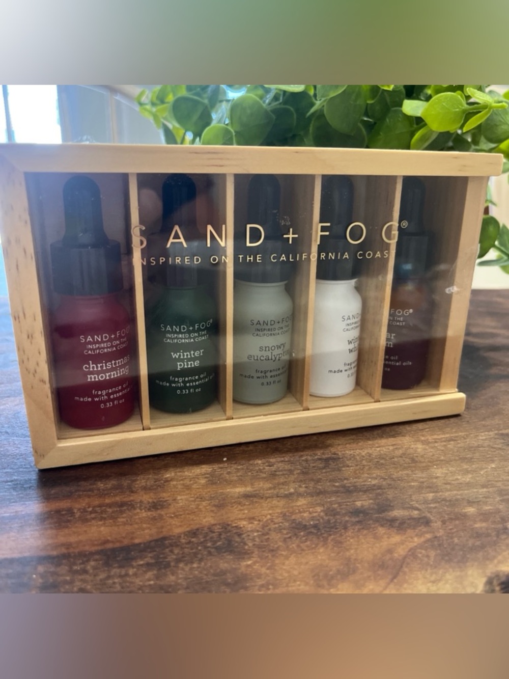 Sand + Fog Scent Set In Wooden Gift Box 5 Different Scents